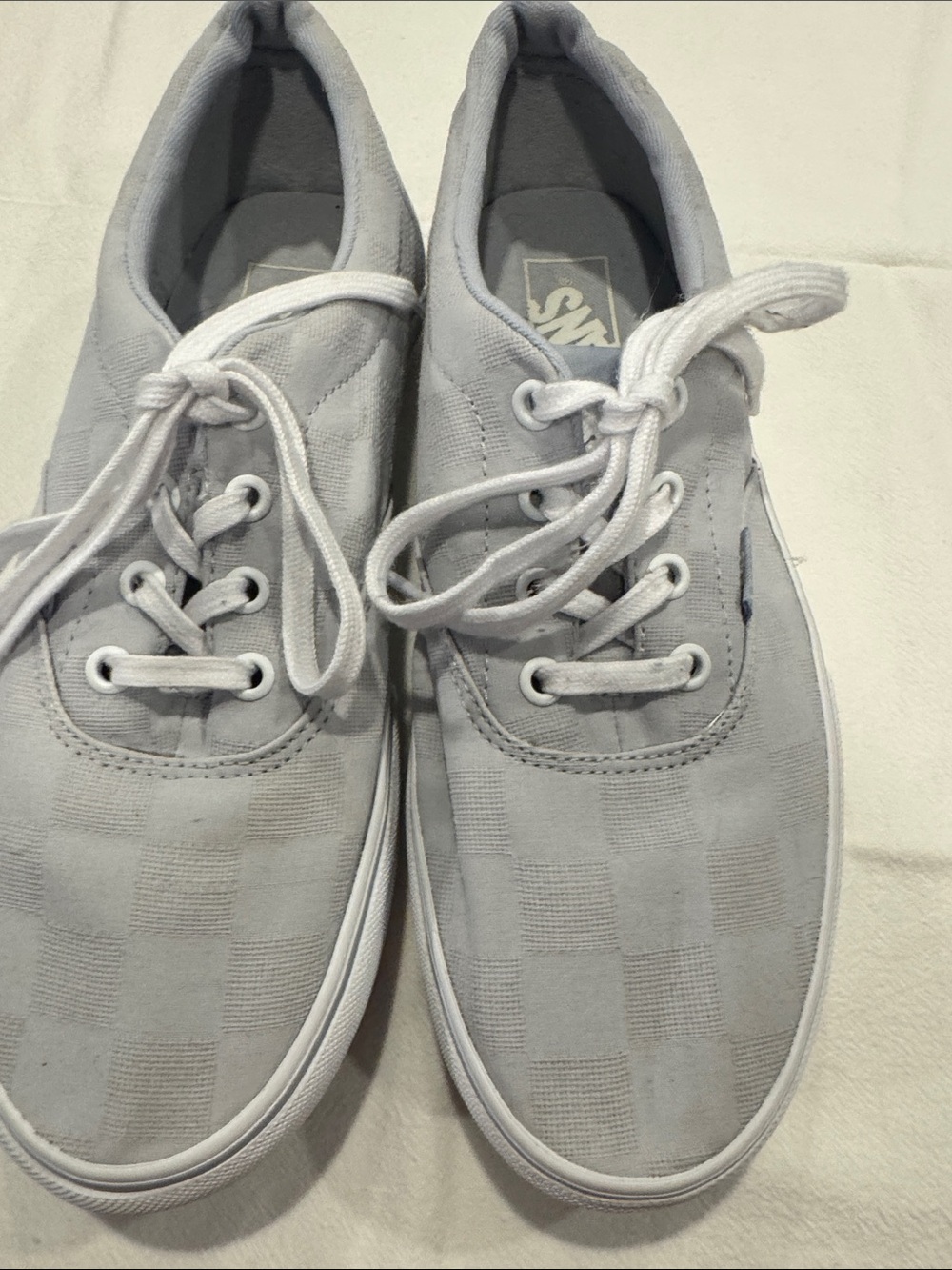 Vans Men’s Light Gray Checkerboard Canvas Sneakers